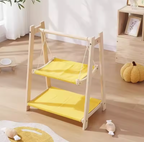 Double Layer Solid Wood Cat Hammock Bed